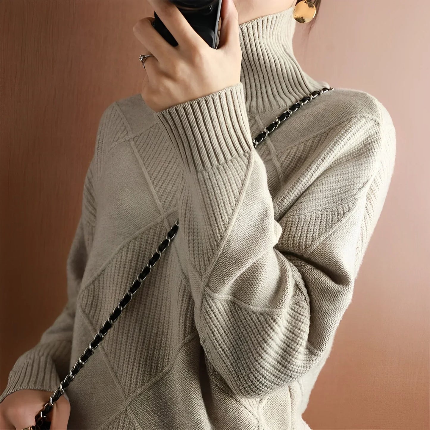 Dione™ | Structured turtleneck jumper