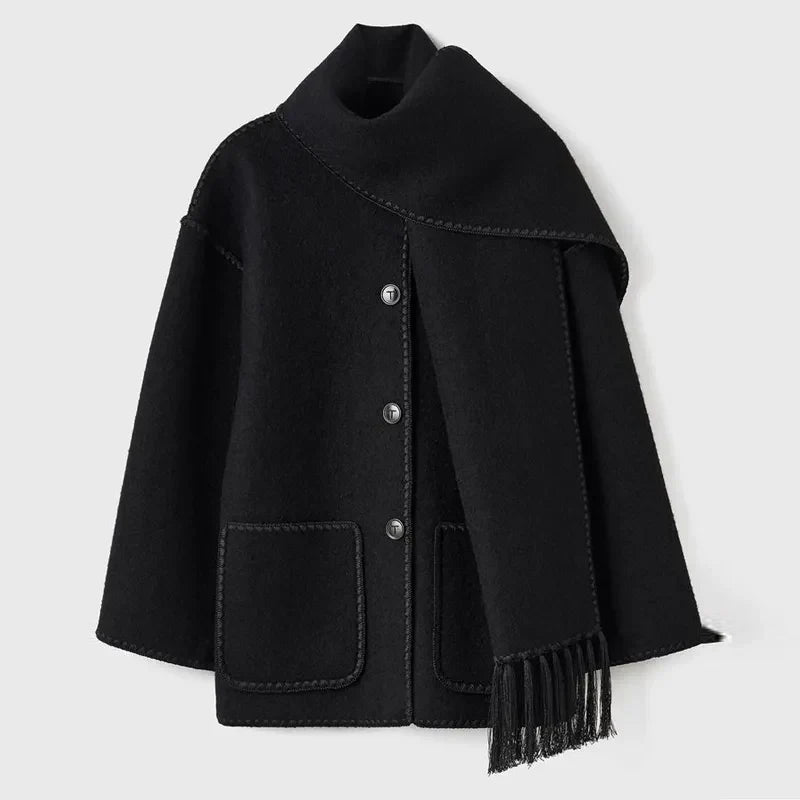 Liora | Fringed scarf jacket