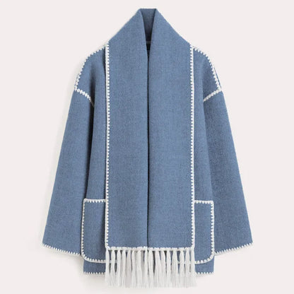 Liora | Fringed scarf jacket