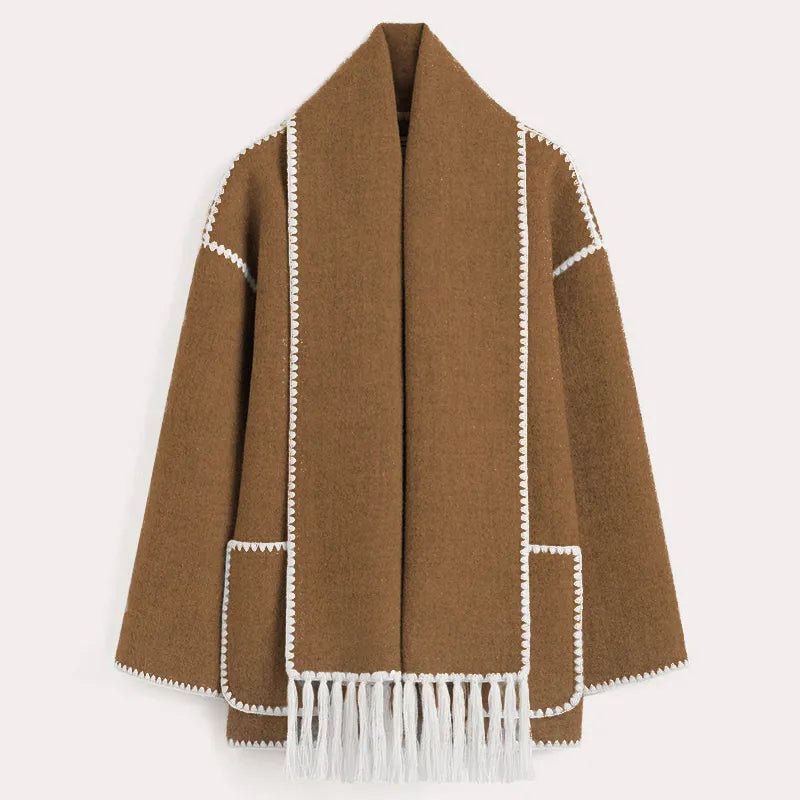 Liora | Fringed scarf jacket