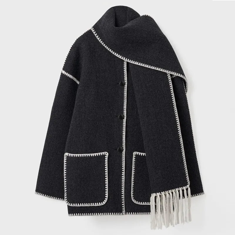 Liora | Fringed scarf jacket