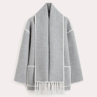 Liora | Fringed scarf jacket