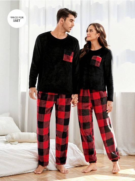 Unisex Christmas Plaid PJ Set